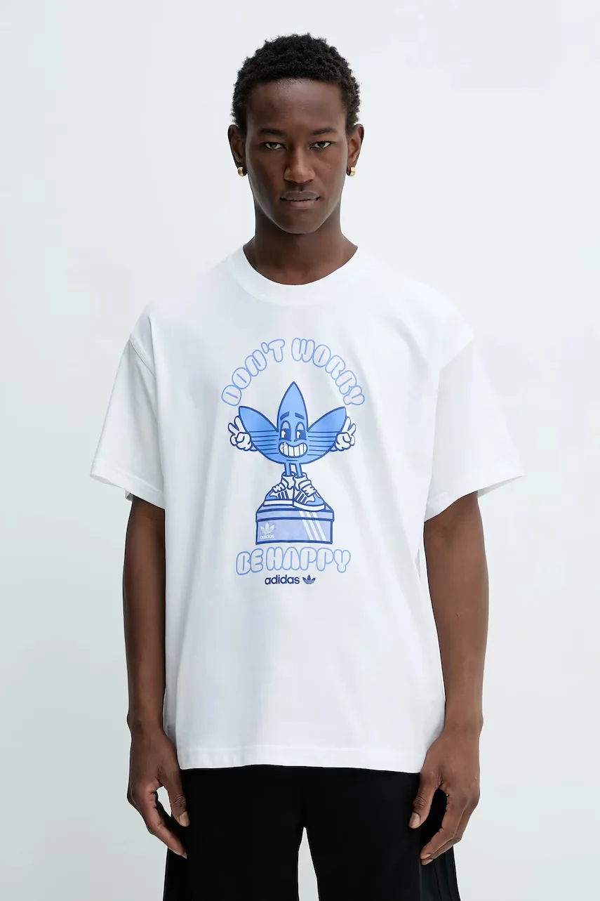 adidas Originals Памучна тениска Smile Treffy Graphic