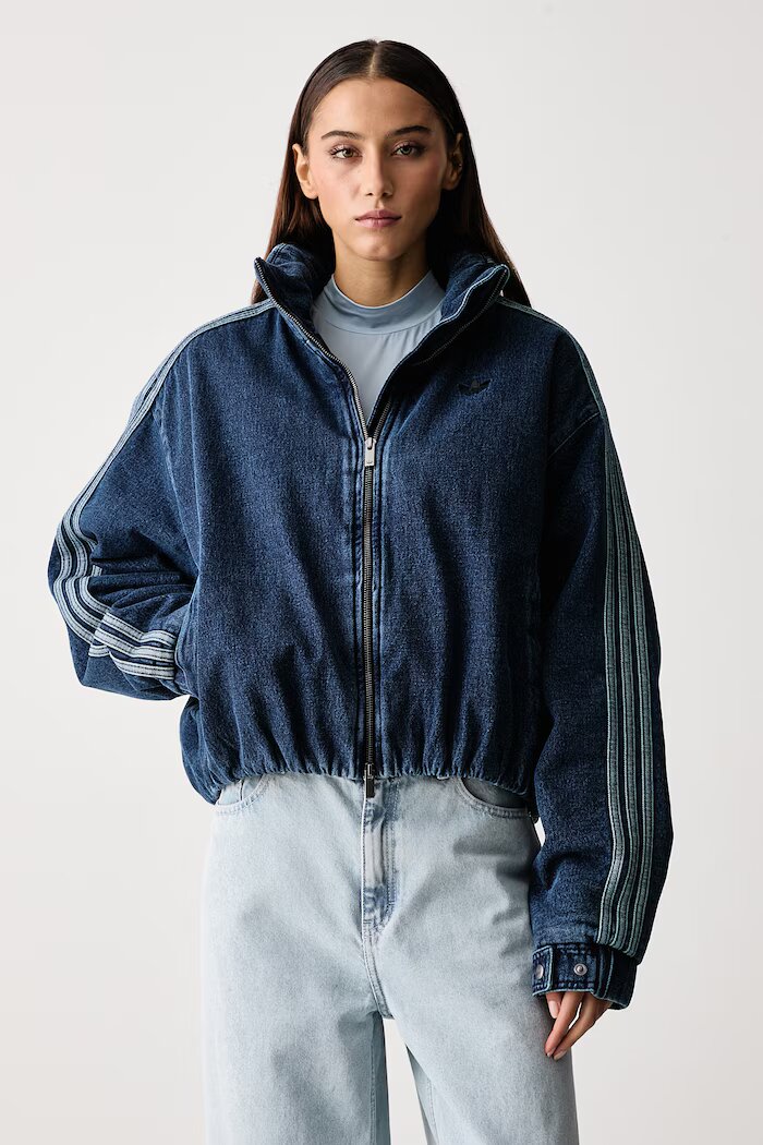 adidas Originals преходно яке дамско от деним Firebird синьо KT4232