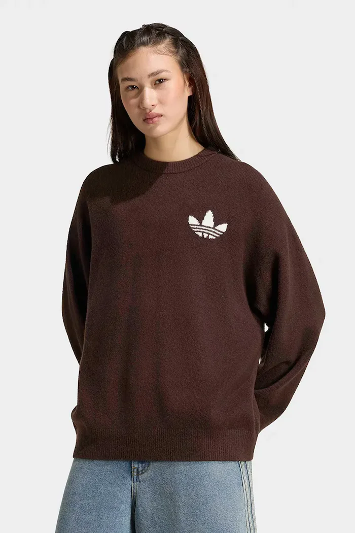 adidas Originals пуловер дамски ATHL Dept кафяв KT8319