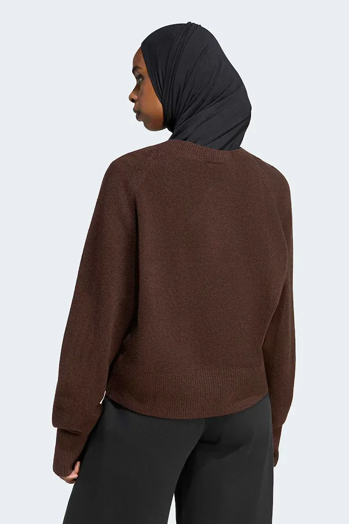 adidas Originals пуловер дамски Essentials Knit кафяв IA4444