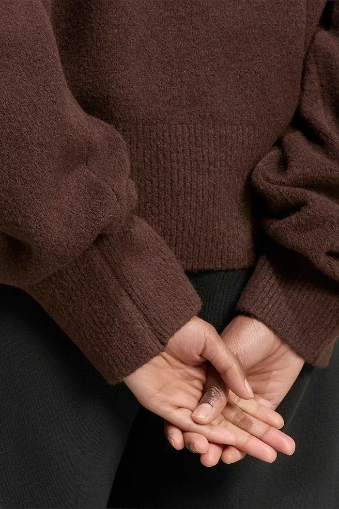 adidas Originals пуловер дамски Essentials Knit кафяв IA4444