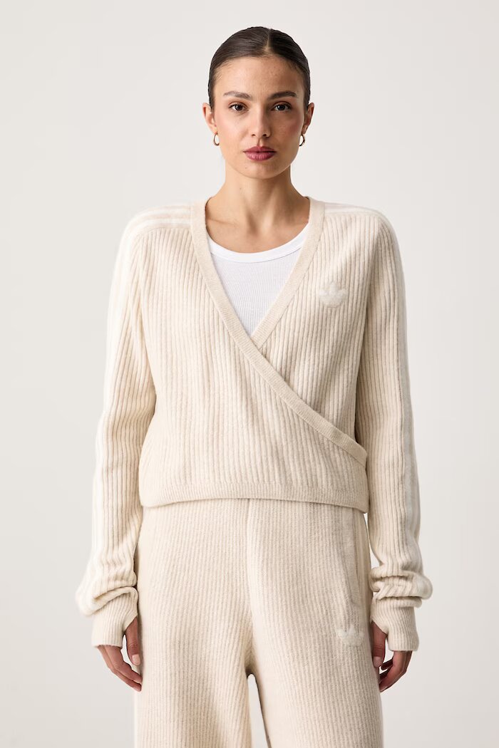 adidas Originals пуловер дамски с добавена вълна Adiluna Season 2 x Jennie бежов LD4840