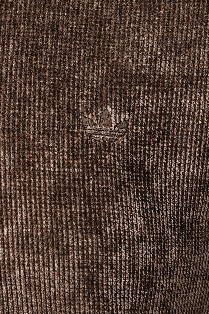 adidas Originals пуловер със закопчаване дамски Chenille Zip Up кафяв LF6540