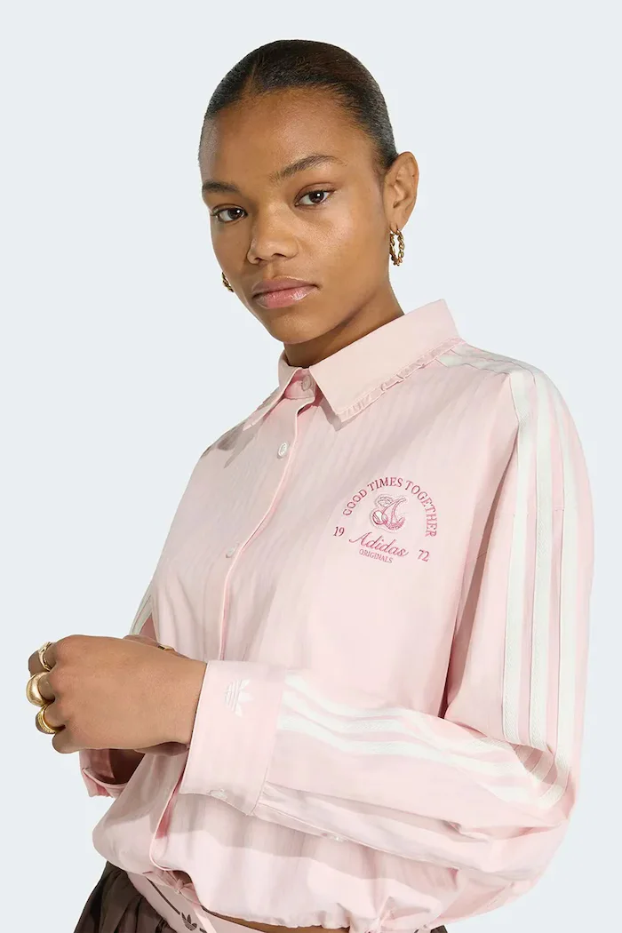 adidas Originals риза дамска с памук розова KX6884