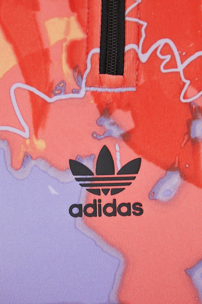 adidas Originals Рокля HC4598 в лилаво къс модел с кройка по тялото