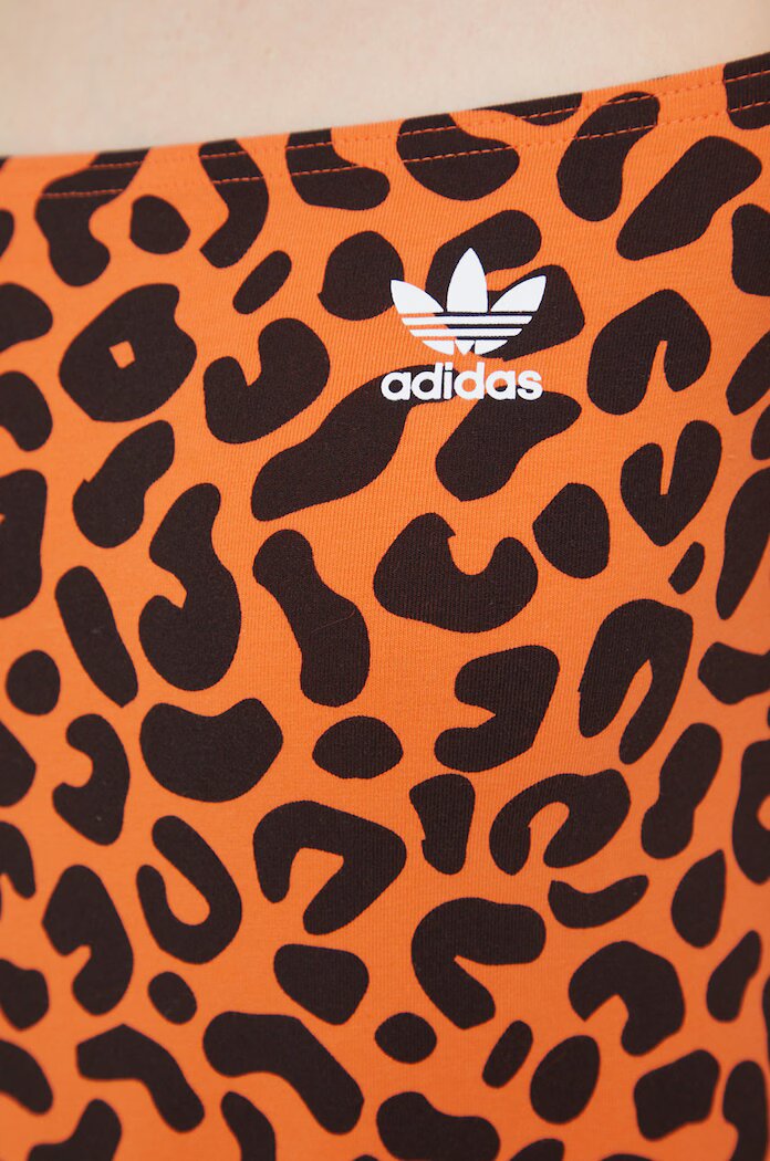 adidas Originals Рокля X Rich Mnisi HC4466 в оранжево къс модел с кройка по тялото