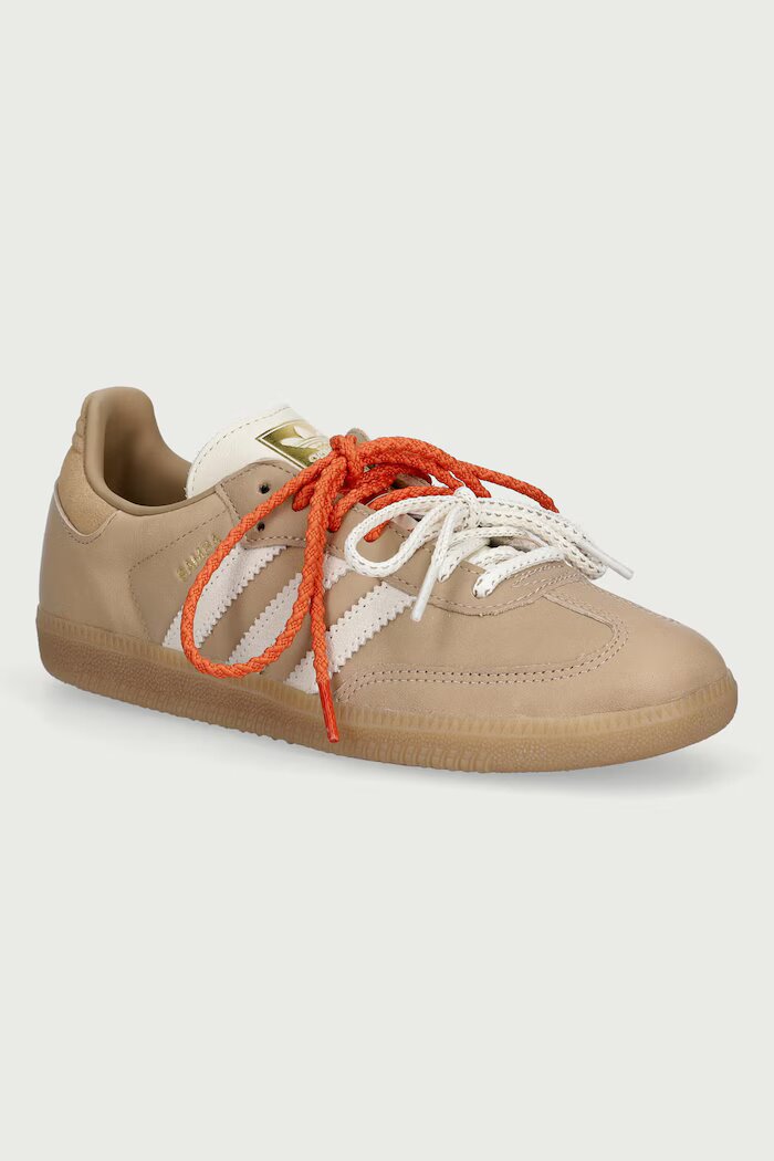 adidas Originals Samba OG маратонки дамски от кожа бежови KI8140