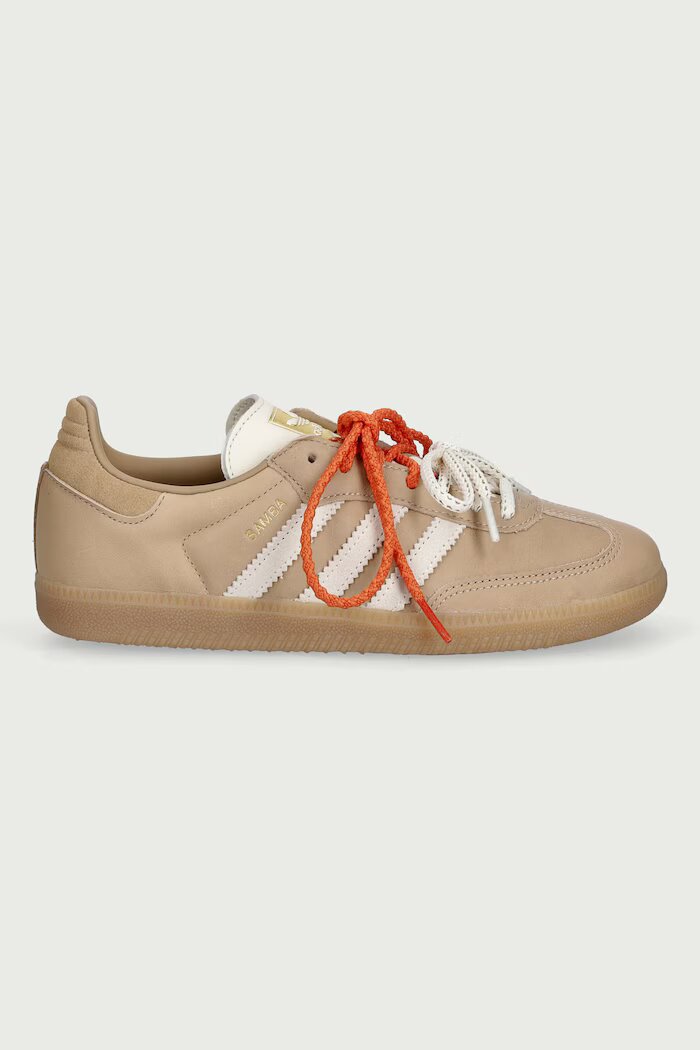 adidas Originals Samba OG маратонки дамски от кожа бежови KI8140