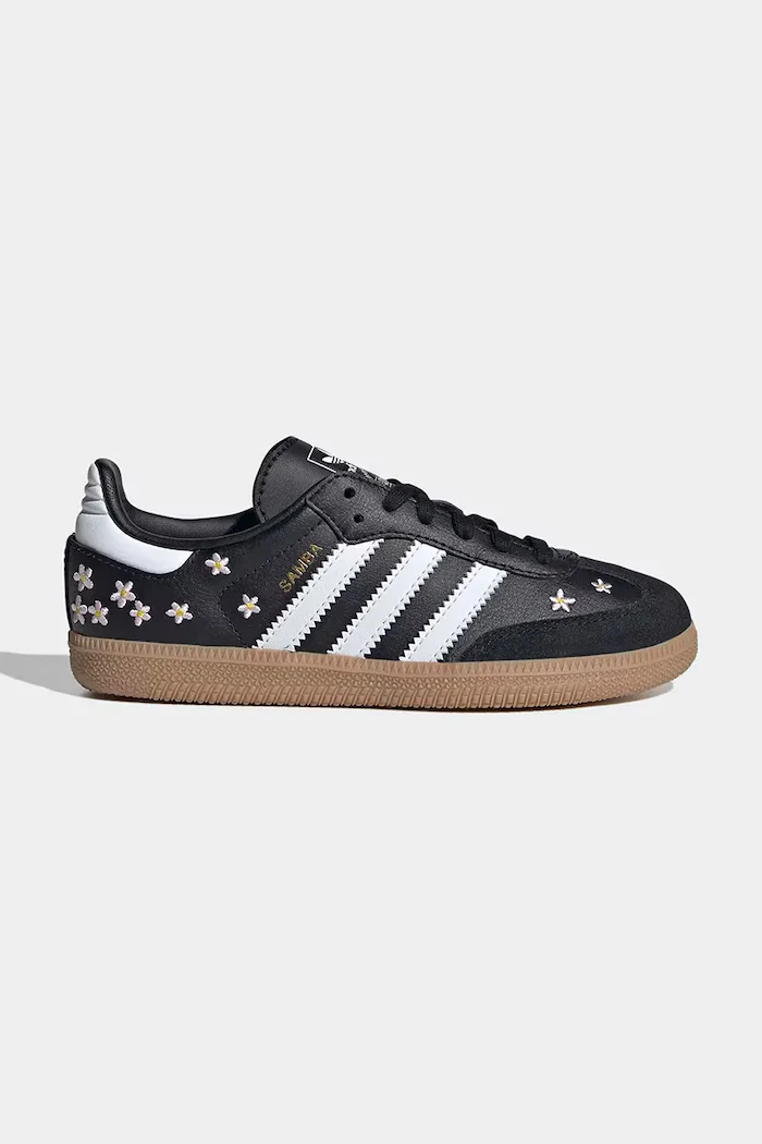adidas Originals SAMBA OG маратонки за деца от кожа черни KK3387