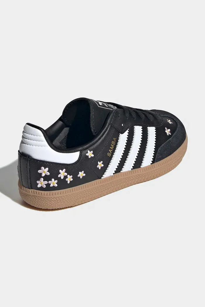 adidas Originals SAMBA OG маратонки за деца от кожа черни KK3387
