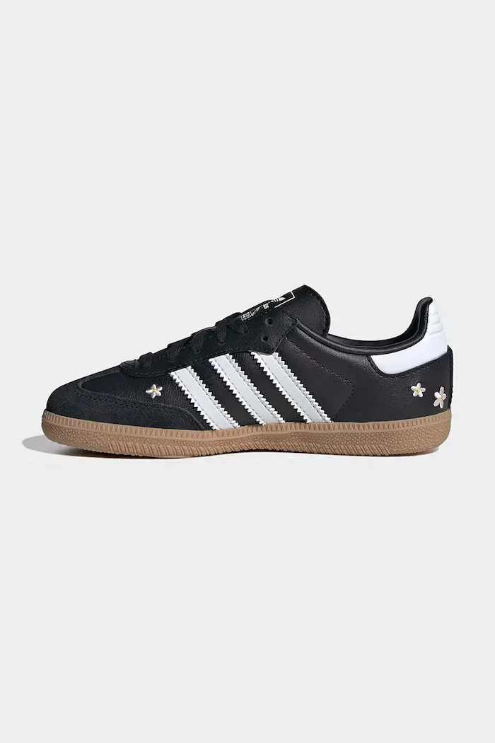 adidas Originals SAMBA OG маратонки за деца от кожа черни KK3387