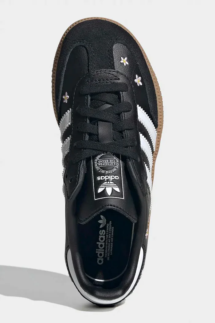 adidas Originals SAMBA OG маратонки за деца от кожа черни KK3387