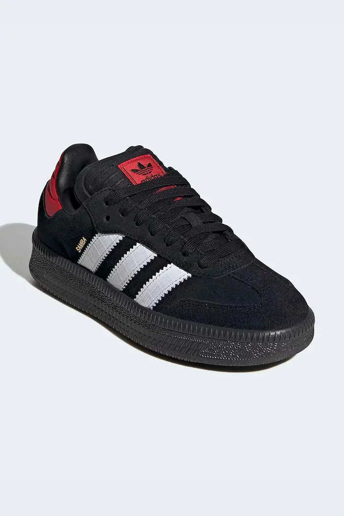 adidas Originals SAMBA XLG маратонки за деца от велур черни JP9522