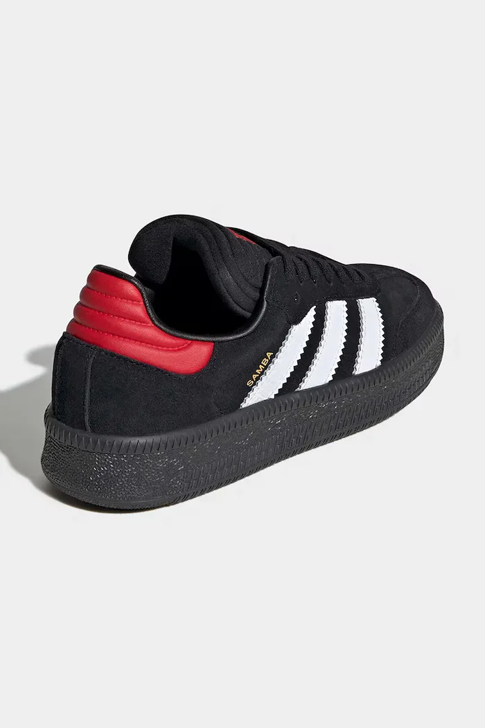 adidas Originals SAMBA XLG маратонки за деца от велур черни JP9522