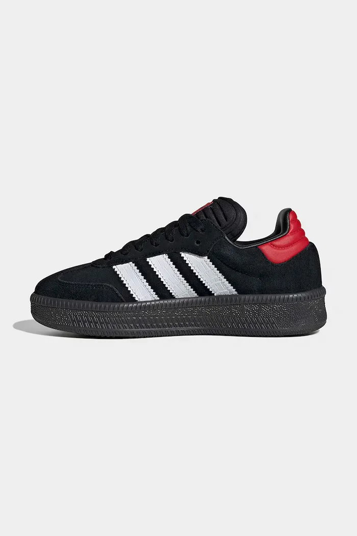 adidas Originals SAMBA XLG маратонки за деца от велур черни JP9522