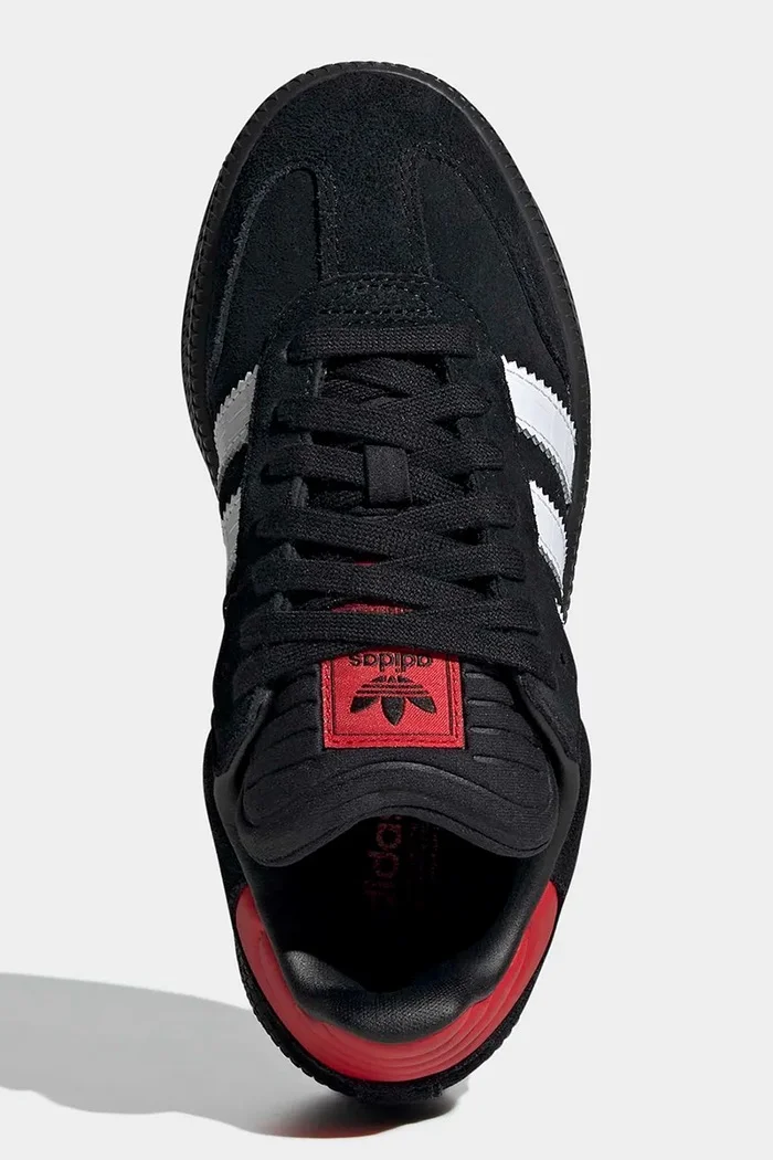 adidas Originals SAMBA XLG маратонки за деца от велур черни JP9522