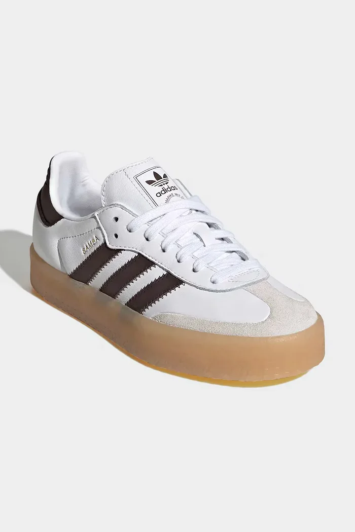 adidas Originals SAMBAE маратонки за деца от кожа бели KJ9952