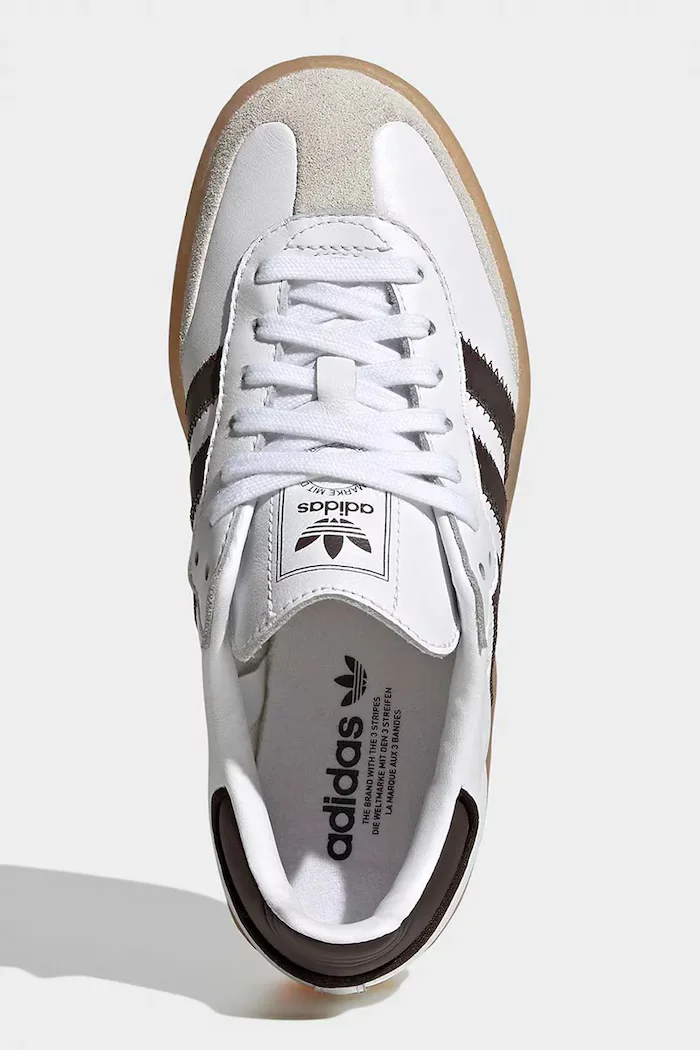 adidas Originals SAMBAE маратонки за деца от кожа бели KJ9952