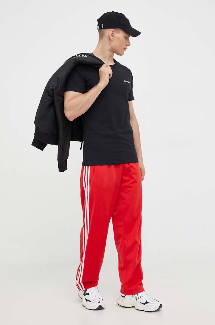 adidas Originals Спортен панталон Adicolor Classics Firebird в червено с десен IJ7057
