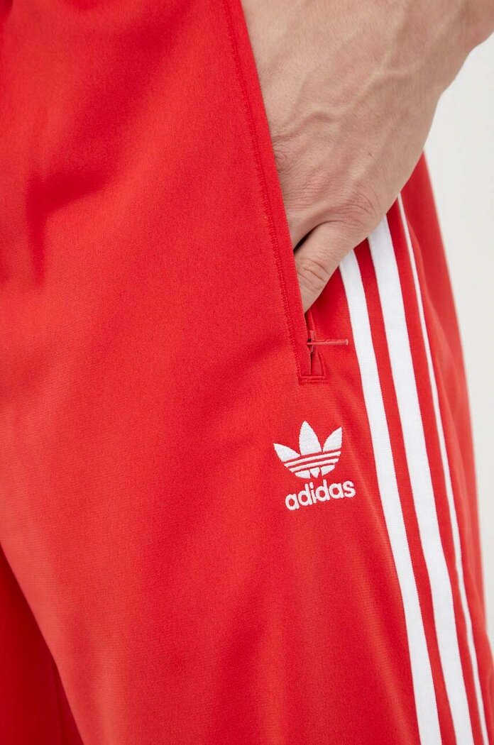adidas Originals Спортен панталон Adicolor Classics Firebird в червено с десен IJ7057