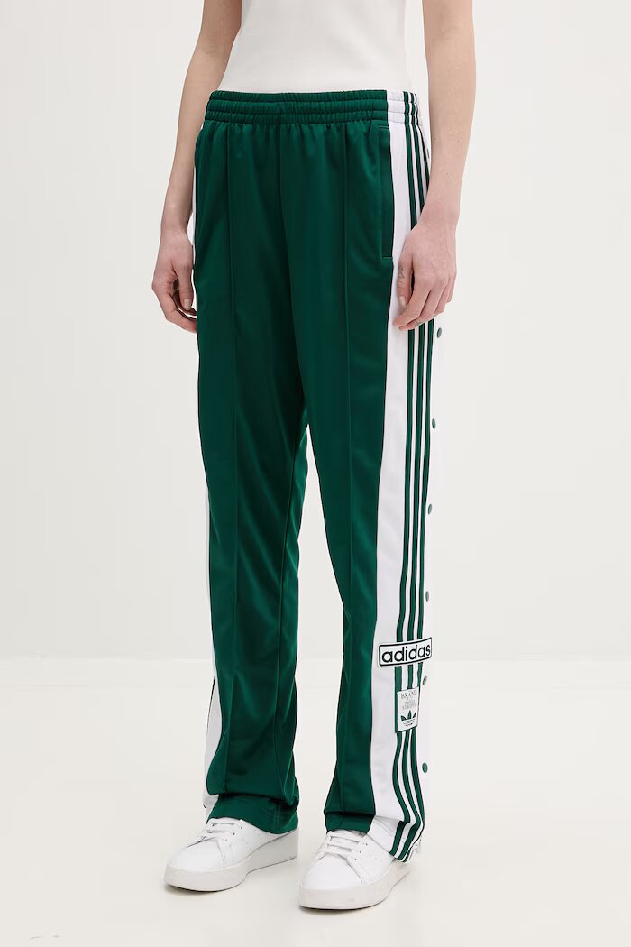 adidas Originals спортен панталон дамски Adibreak зелен с висока талия KD6327