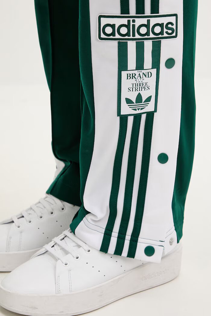 adidas Originals спортен панталон дамски Adibreak зелен с висока талия KD6327