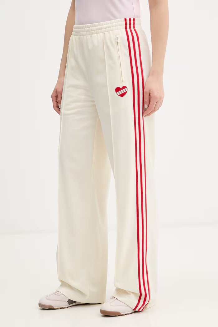 adidas Originals спортен панталон дамски бежов с висока талия KQ8056