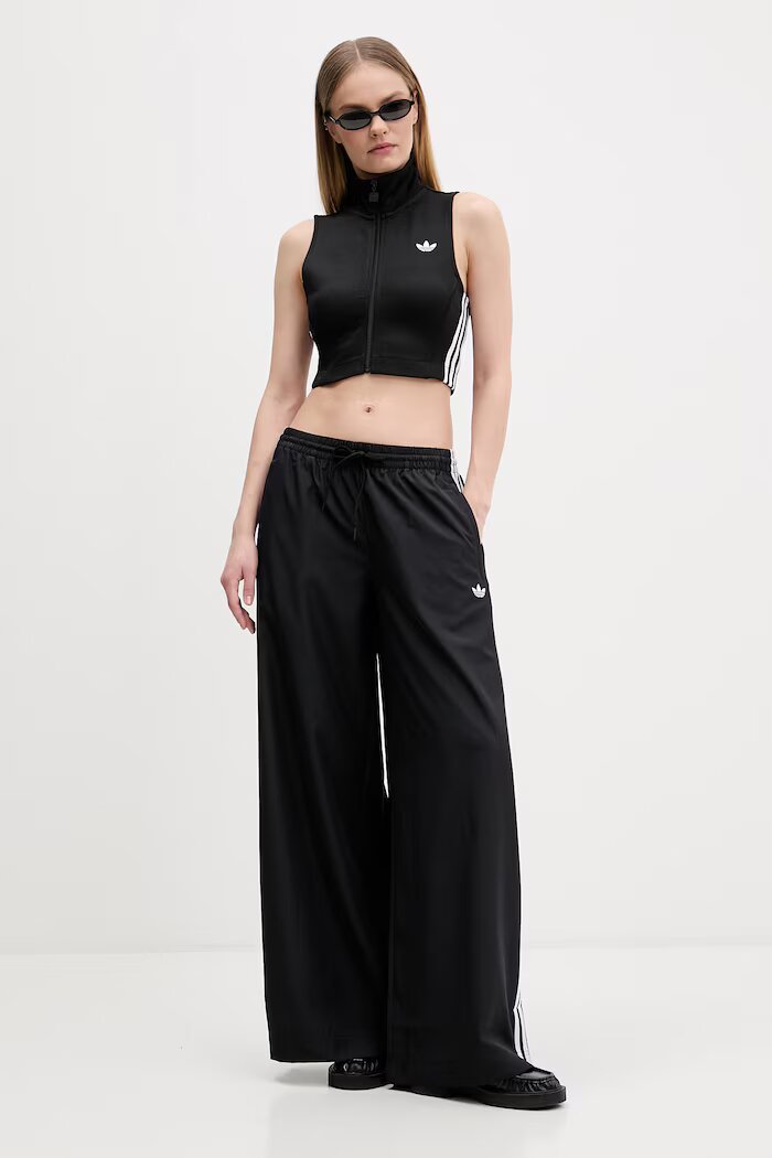 adidas Originals спортен панталон дамски Firebird черен с висока талия KD2914