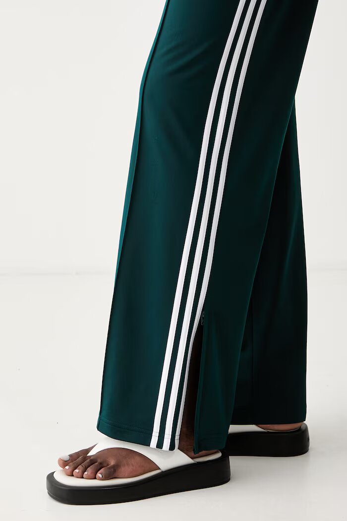 adidas Originals спортен панталон дамски Firebird зелен с висока талия KG3704