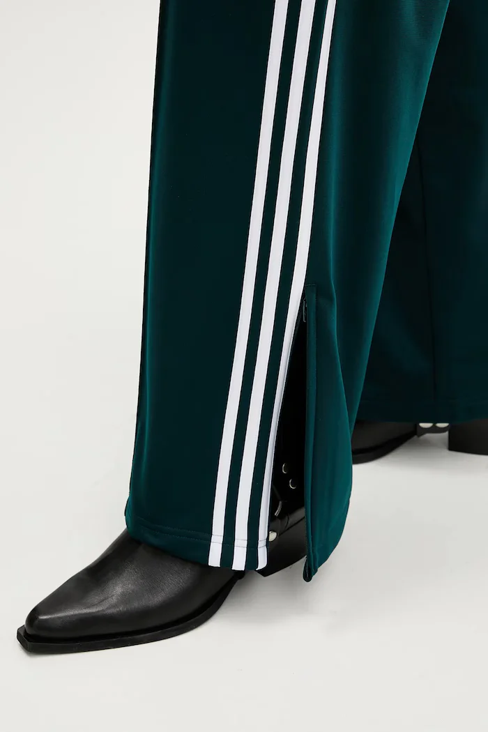 adidas Originals спортен панталон дамски Firebird зелен с висока талия KG3704