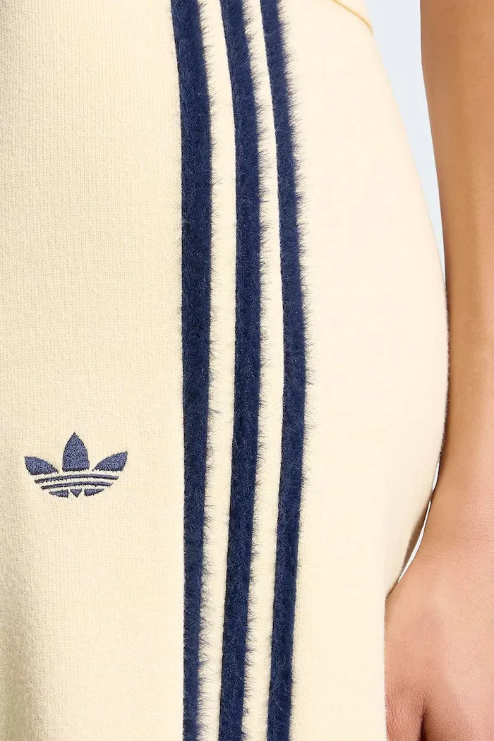 adidas Originals спортен панталон дамски Knit Firebird жълт с висока талия KS7363