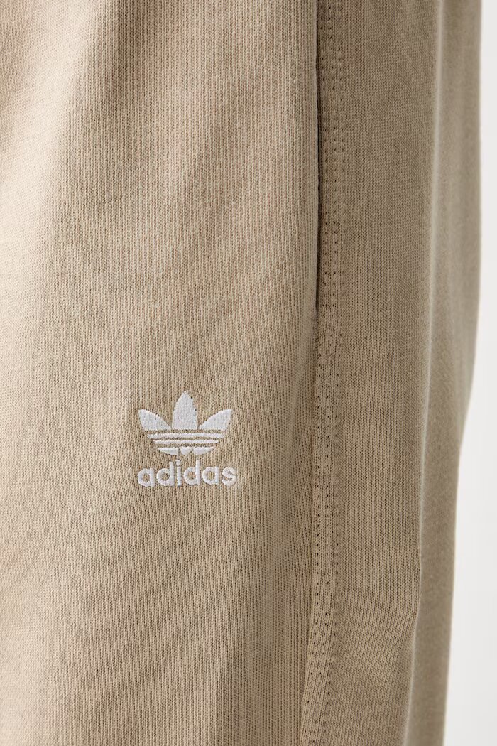 adidas Originals спортен панталон дамски от памук бежов с висока талия KC9076