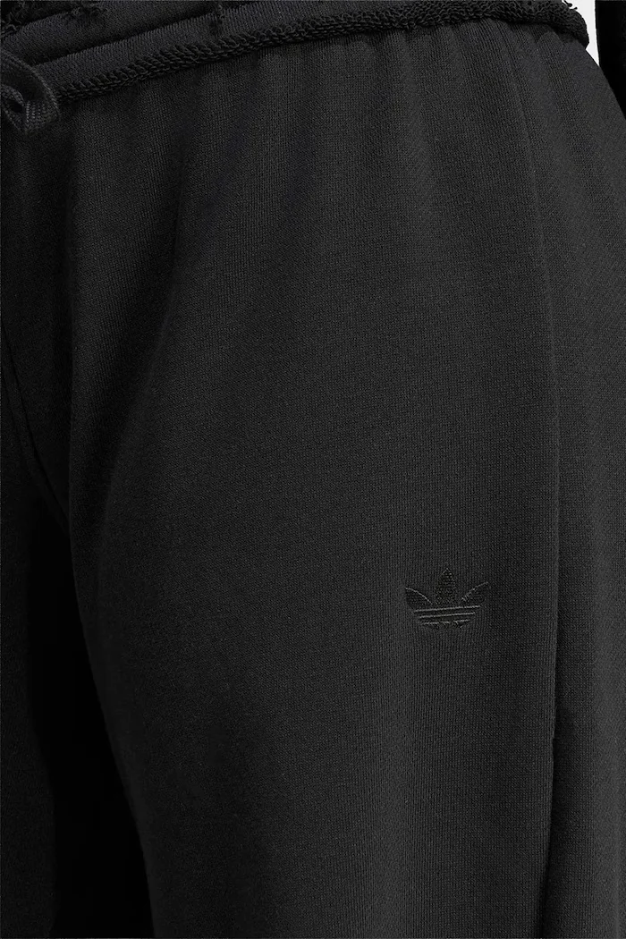 adidas Originals спортен панталон дамски от памук SST Double черен с висока талия KS9235