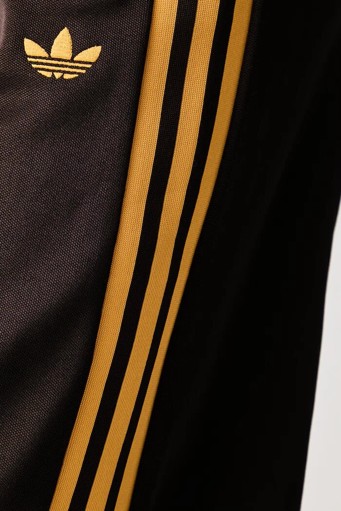 adidas Originals спортен панталон дамски с памук Beckenbauer кафяв с висока талия KS4741
