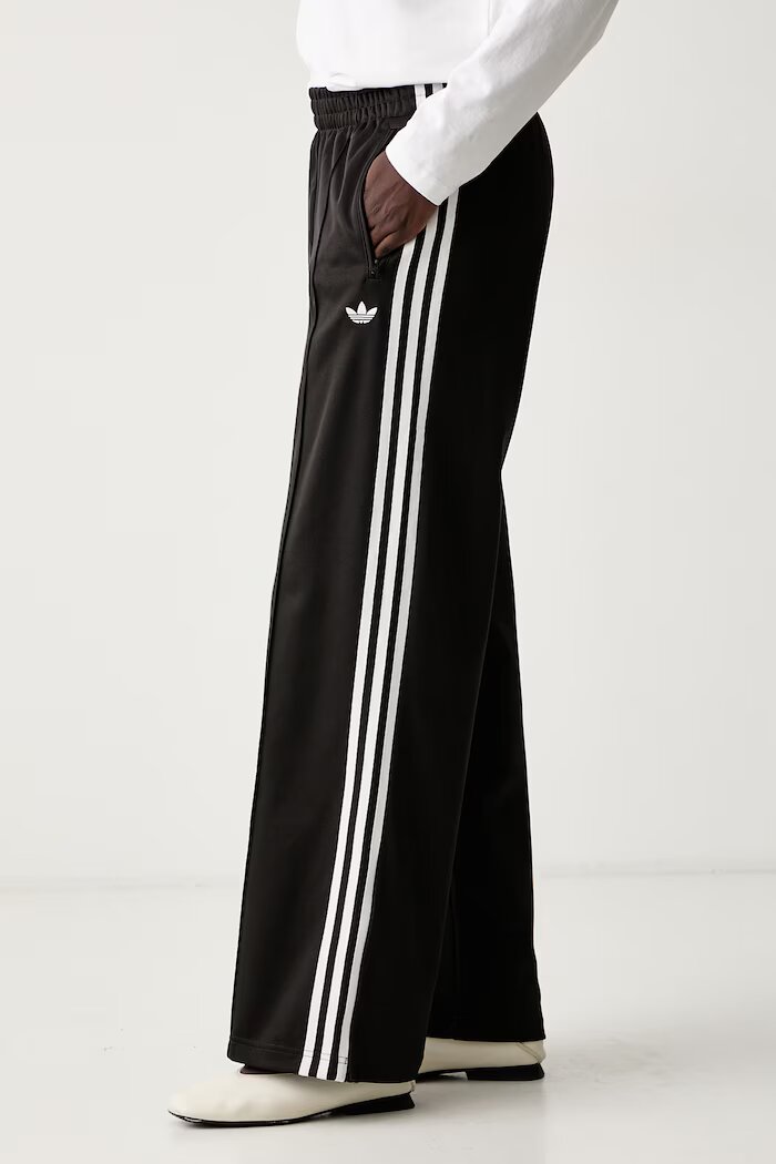 adidas Originals спортен панталон дамски с памук Lace Injection кафяв с висока талия LG4275