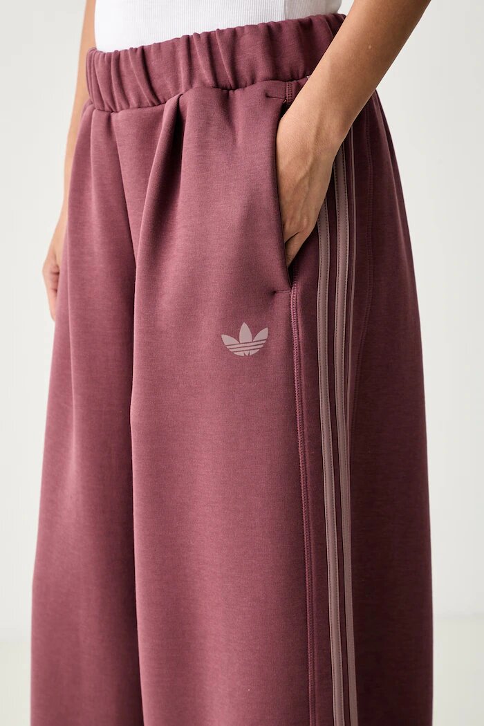 adidas Originals спортен панталон дамски с памук SST 2.0 оранжев с висока талия KT4688