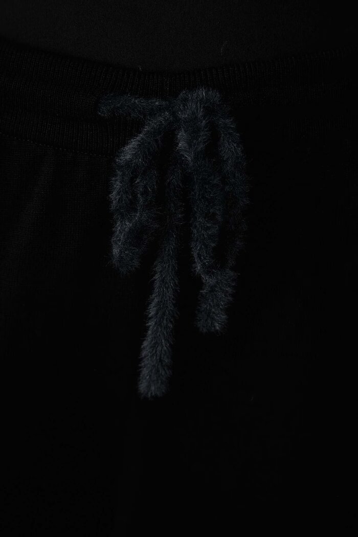 adidas Originals спортен панталон дамски с вискоза Knit Firebird черен с висока талия KS9363