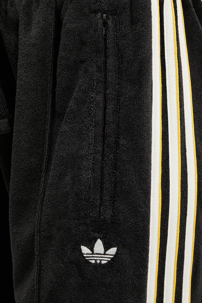 adidas Originals спортен панталон дамски Terry Towel Firebird черен с висока талия KD1416