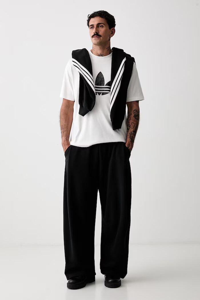 adidas Originals спортен панталон мъжки от памук черен с висока талия KS4099