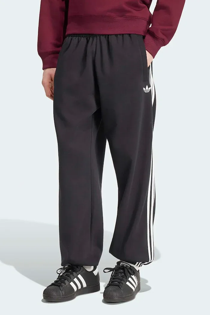 adidas Originals спортен панталон мъжки с памук Adicolor черен със стандартна талия KV9280