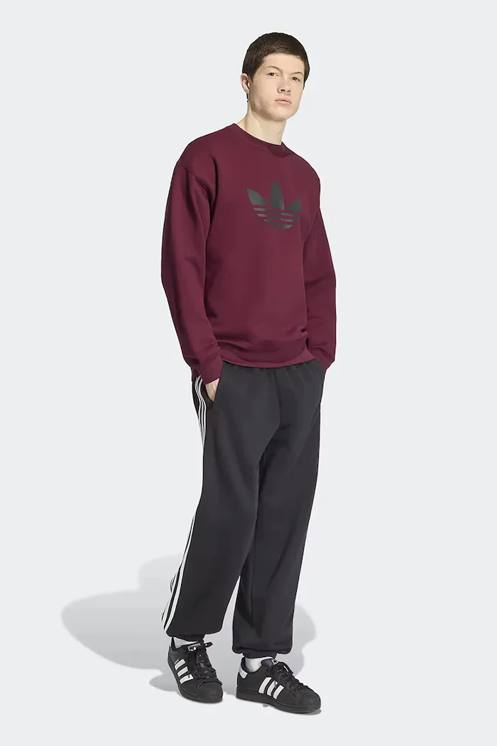 adidas Originals спортен панталон мъжки с памук Adicolor черен със стандартна талия KV9280