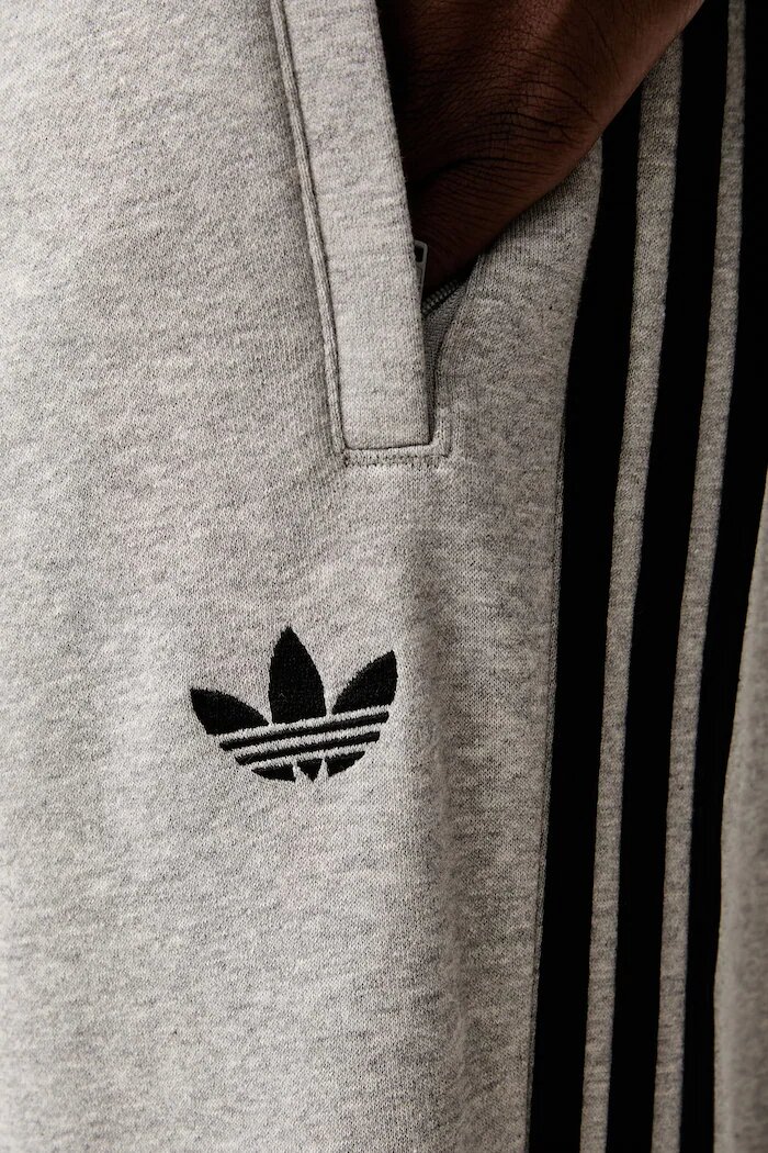 adidas Originals спортен панталон мъжки с памук сив със стандартна талия KU7643
