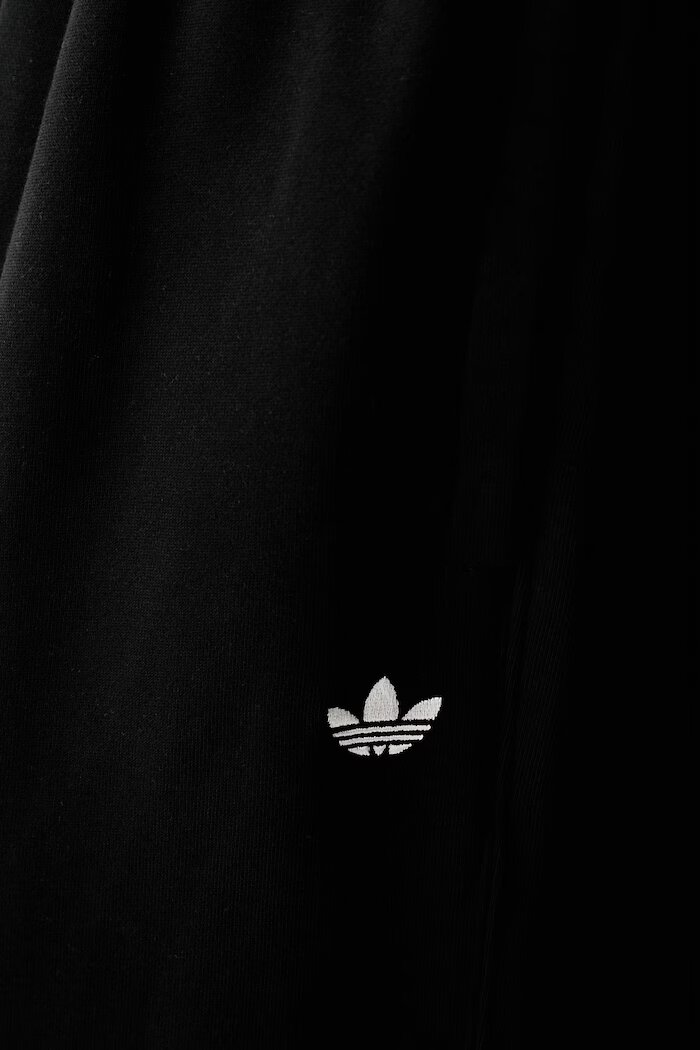 adidas Originals спортен панталон мъжки с памук Trefoil Essentials черен със стандартна талия KQ8561