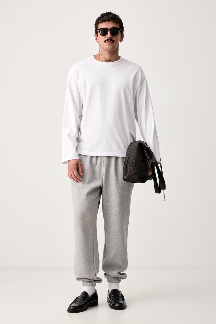 adidas Originals спортен панталон мъжки с памук Trefoil Essentials сив със стандартна талия KS9827