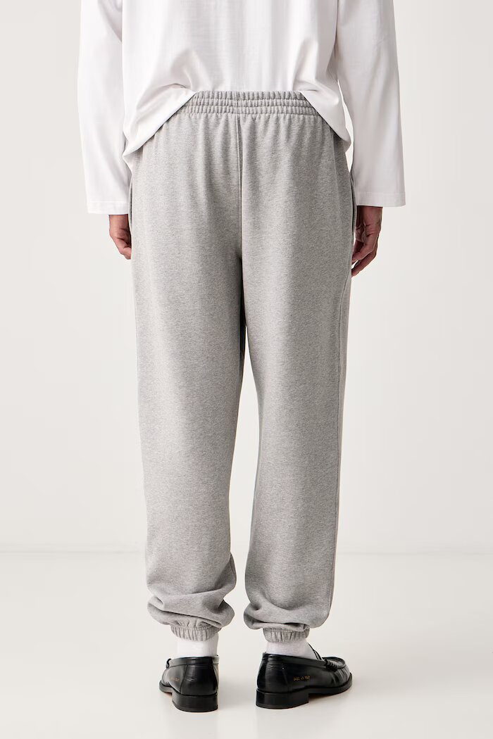 adidas Originals спортен панталон мъжки с памук Trefoil Essentials сив със стандартна талия KS9827