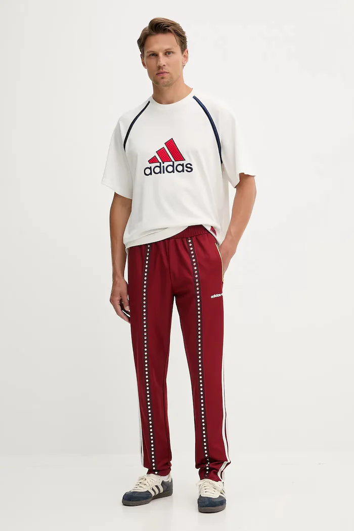 adidas Originals Спортен панталон мъжки в бордо с апликация KA4391
