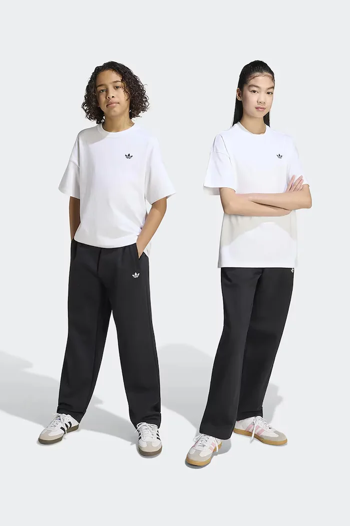 adidas Originals спортен панталон за деца с памук черен със стандартна талия KR0865
