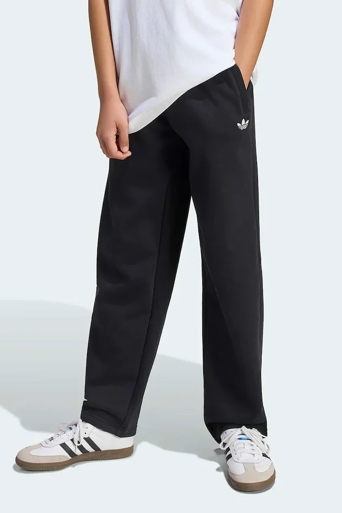 adidas Originals спортен панталон за деца с памук черен със стандартна талия KR0865