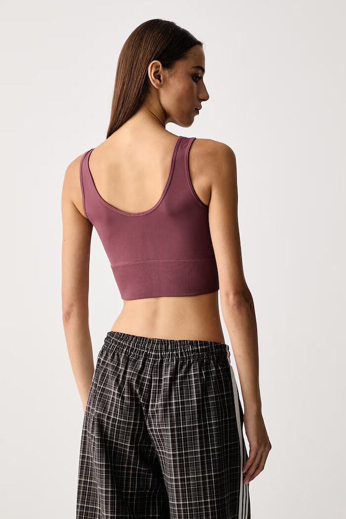 adidas Originals спортен сутиен Essentials Seamless розов KU9730