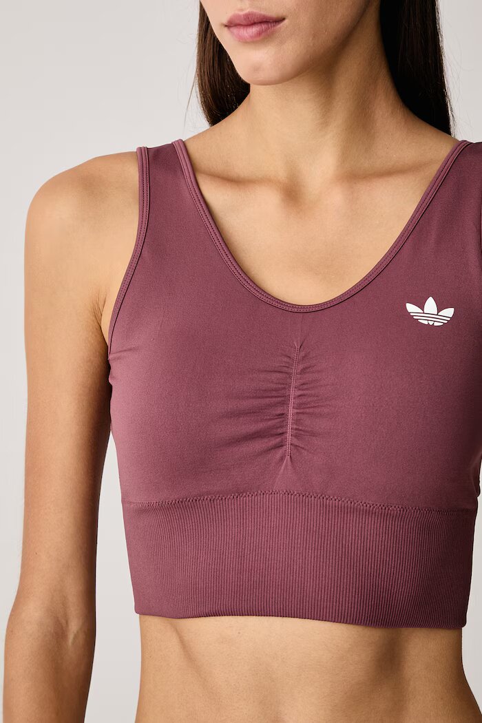 adidas Originals спортен сутиен Essentials Seamless розов KU9730